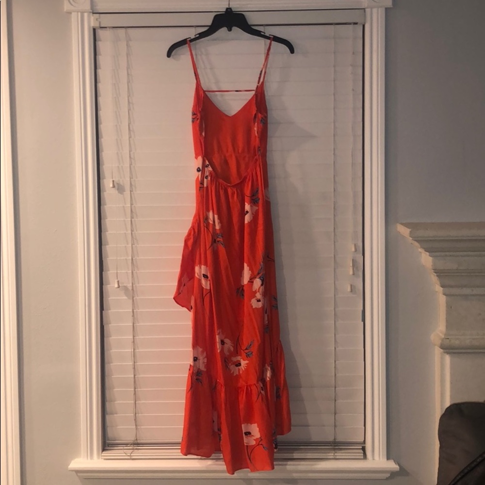 Urban Outfitters orange flowered long dress - Picture 2 of 4